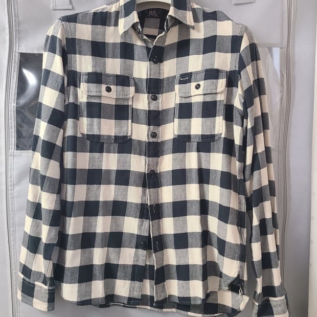 RRL 버팔로 체크 트윌 워크셔츠 s