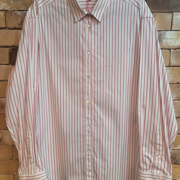 MSGM 밀라노 핑크 스트라이프 셔츠 40