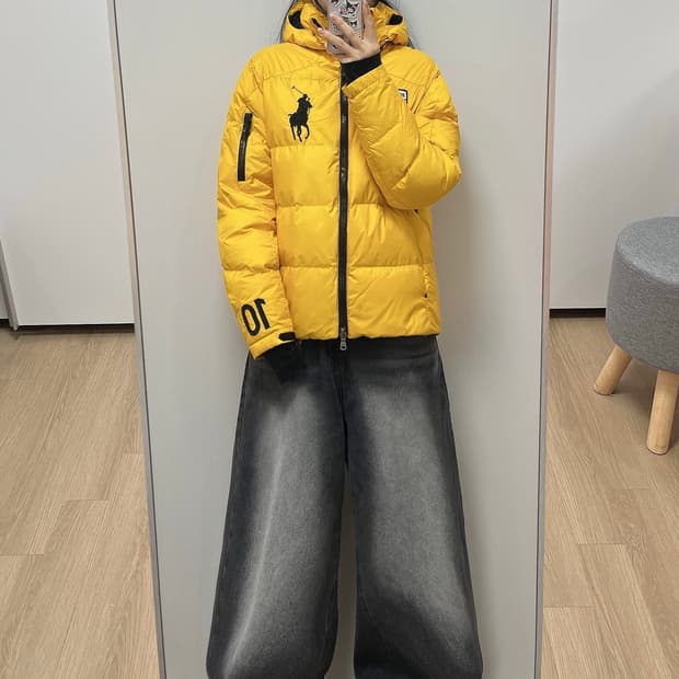 폴로 랄프로렌 빅포니 독일 옐로우 패딩