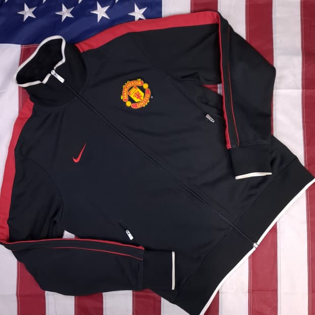 오리지날 나이키 맨체스터유나이티드 블랙 트렉탑져지