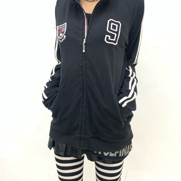 Burberry black label cotton track jersey