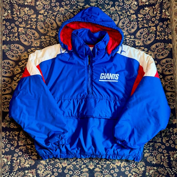 90s 뉴욕 자이언츠 NFL 동계용 올드스쿨 아노락 자켓