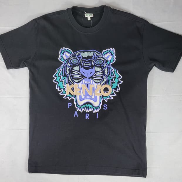 겐조 타이거 자수 반팔티 블랙