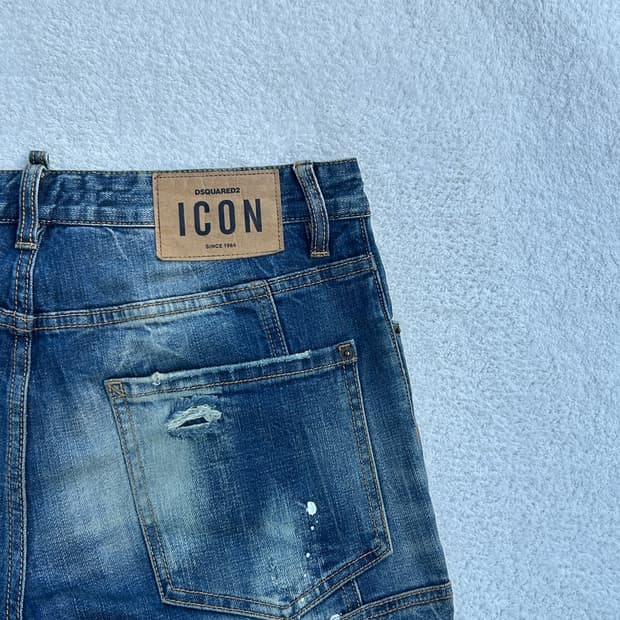 디스퀘어드2 ICON 패치 데미지 데님 진