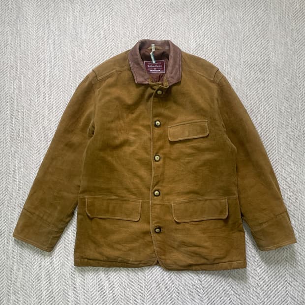 말보로 클래식 브라운 레더카라 헌팅자켓 