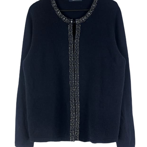 [M] AQUASCUTUM 아쿠아스큐텀 캐시미어100% 논버튼 가디건