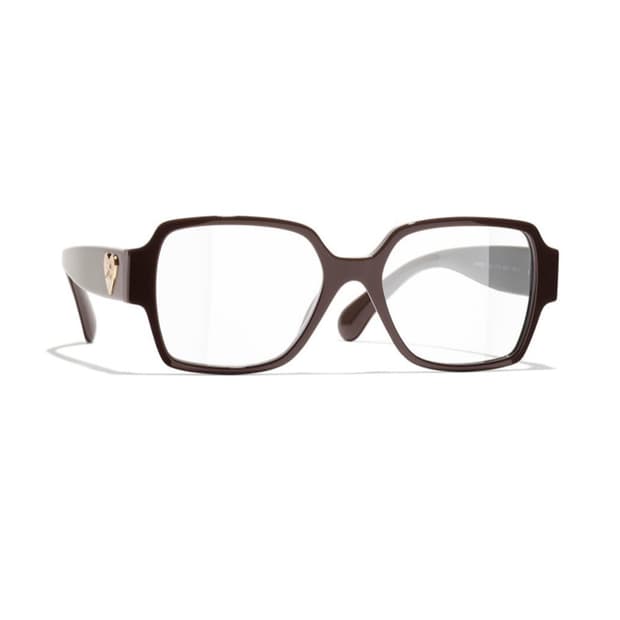 샤넬 하트 안경 브라운