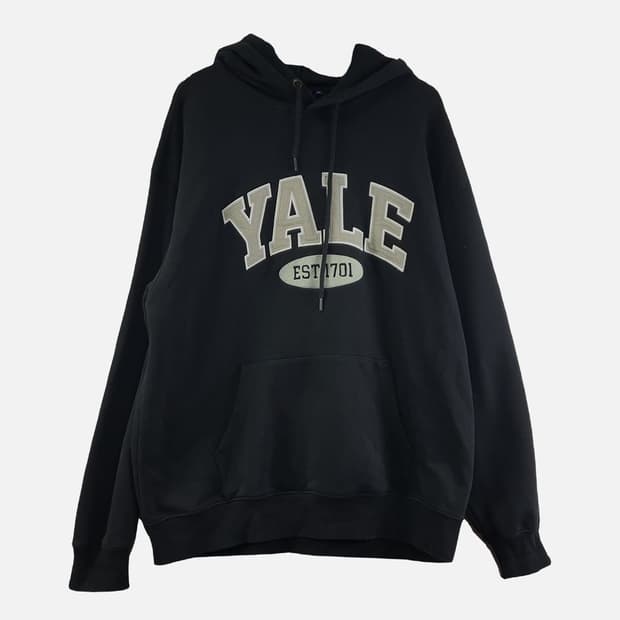 YALE 블랙 남자 후드티 XL N7716