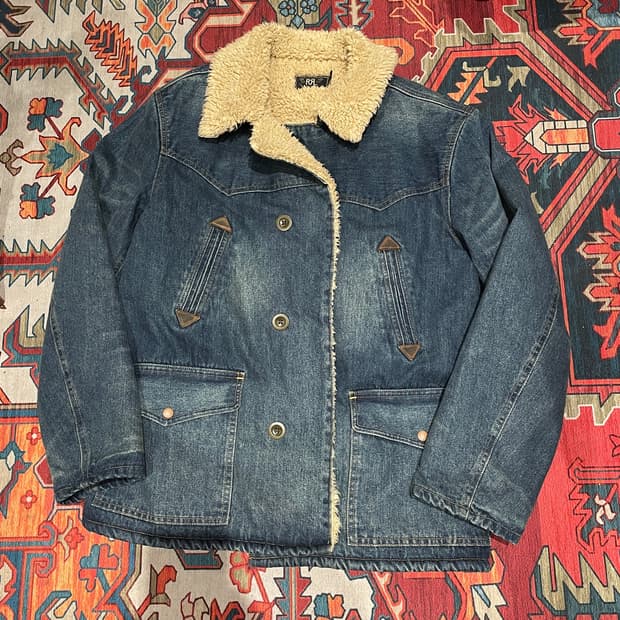 RRL 더블알엘 쉐르파 라이닝 데님 피코트 (XL) 시즌오프