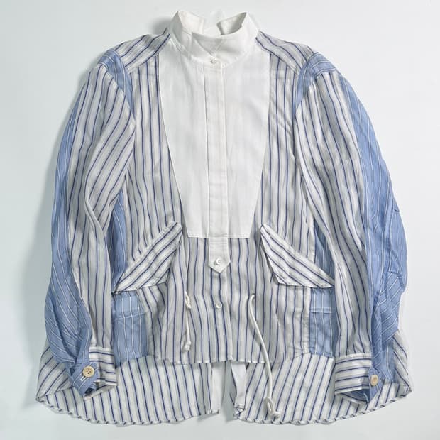 사카이 스트라이프 언발란스 셔츠 