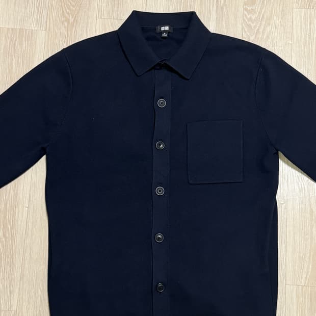 유니클로 밀리노립셔츠칼라가디건