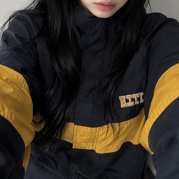ELLIOTI 엘리오티 자수 바람막이 자켓 L