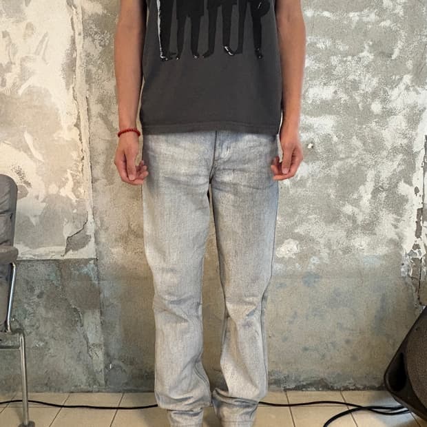 GEMRIBENN X And A coating denim pants