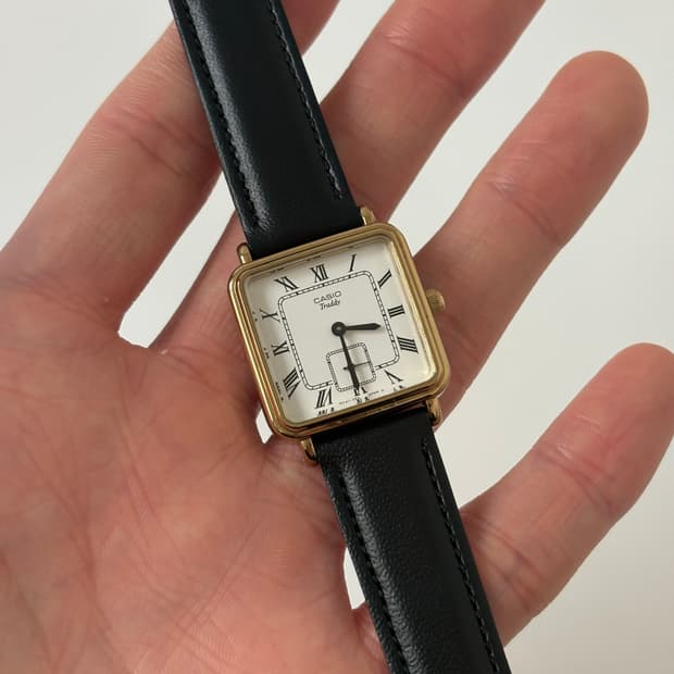 1990s Small Seconds Square Ladies Quartz