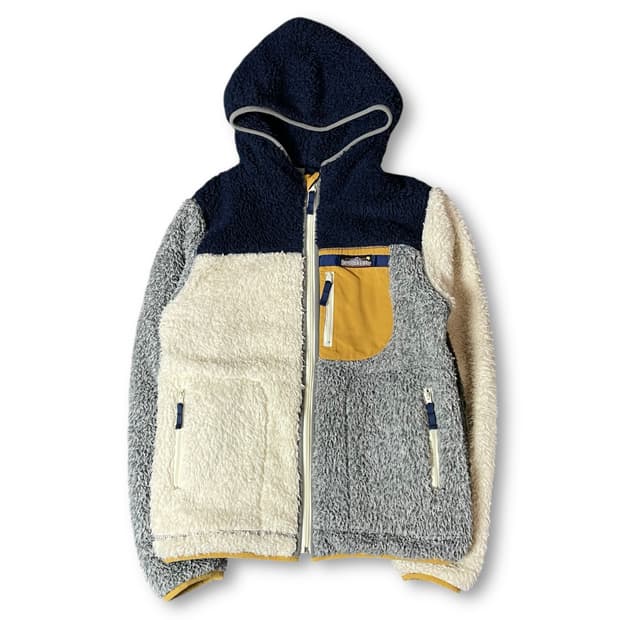 크리프메이어 네이비 아이보리 배색 뽀글이 플리스 자켓 M