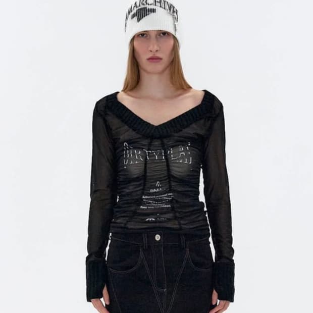 [2000ARCHIVES] F1 SHIRRING MESH TOP 
