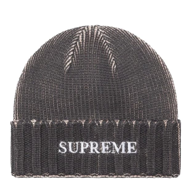 슈프림 오버프린트 비니 블랙 - 22SS