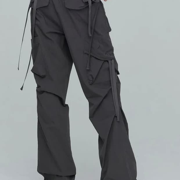 나체 STRAP CARGO PANTS(UNISEX/CHARCOAL)