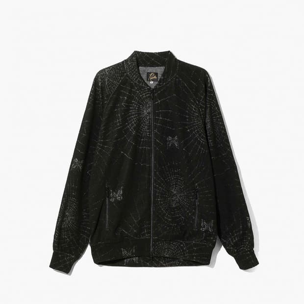 니들스25ss 립 칼라 트랙 자켓 파일 자카드 스파이더 웹 XL