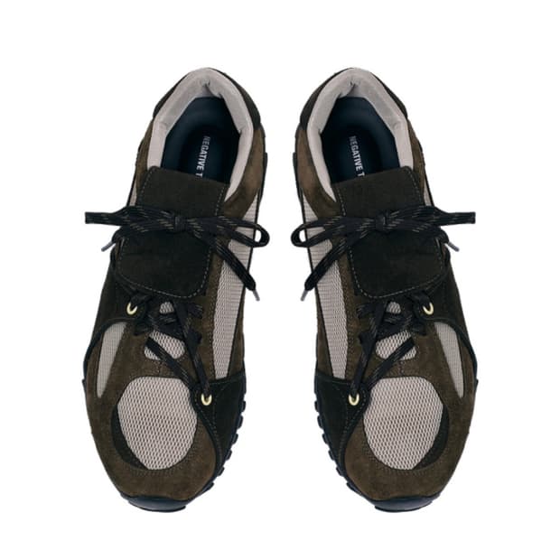 네거티브쓰리 비대칭 스니커즈 카키 브라운