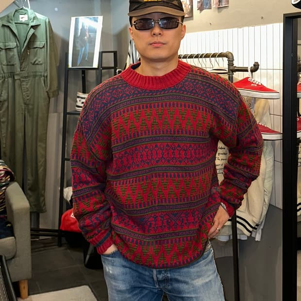 80’s Christian Dior ethnic cotton knit