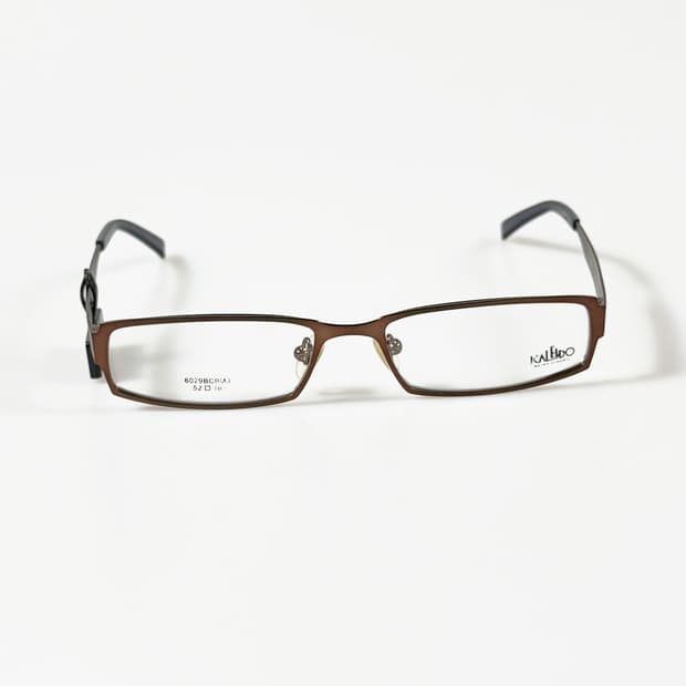 90s KALEIDO 슬림 스퀘어 브라운 메탈 빈티지 안경