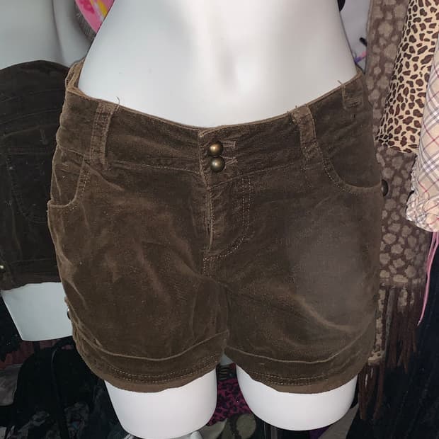 쿠마모리 브라운 코듀로이 숏츠