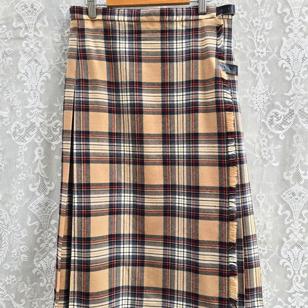 70-80s 영국산 체크 랩스커트