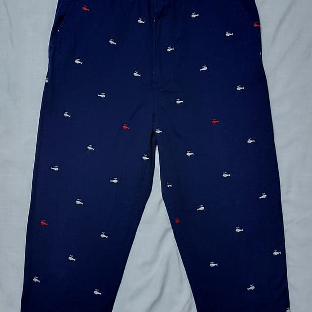 [28~30]FRAPBOIS 고래 자수 크롭 밴딩 팬츠 (8~9부 기장)