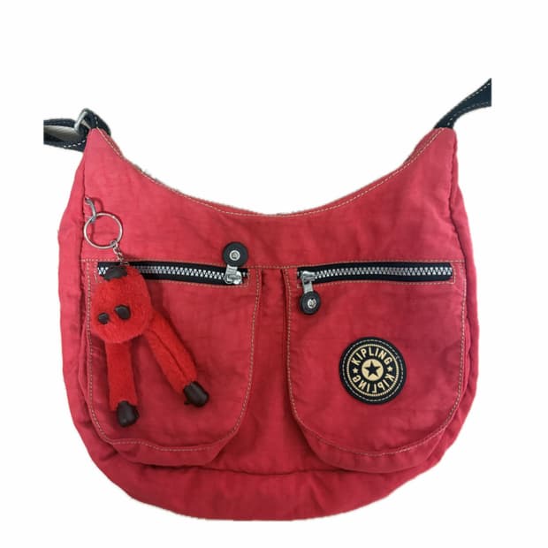 키플링 레드 크로스백 