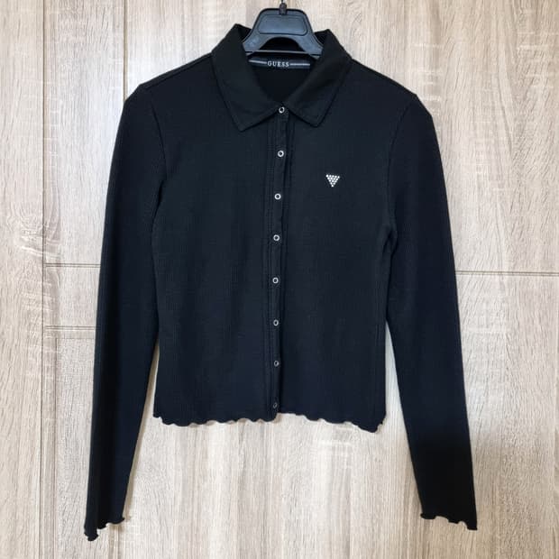 게스 크롭 가디건 티셔츠