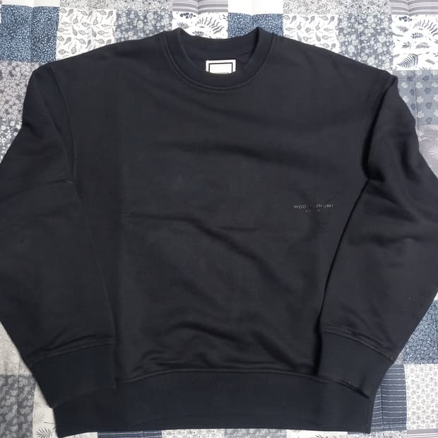 우영미 시그니처 맨투맨티  블랙 44(실용105~110)