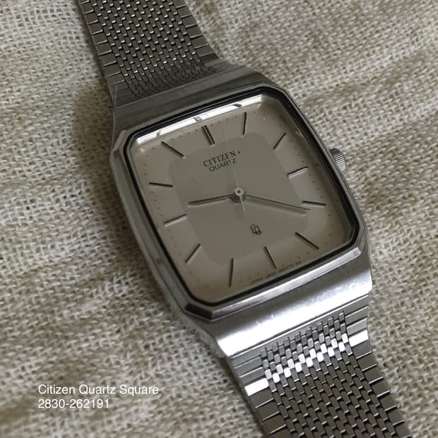 1990s Citizen Quartz Square 빈티지 시계