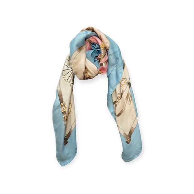 마차 실크 스카프