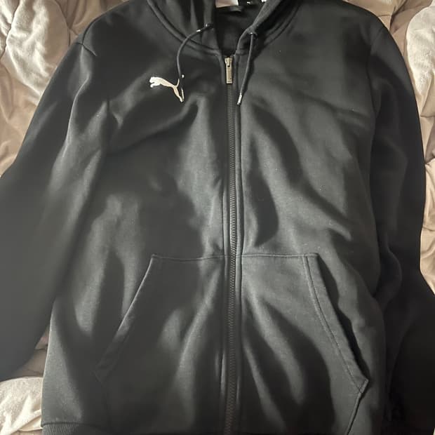 퓨마 후드집업 아우터 블랙