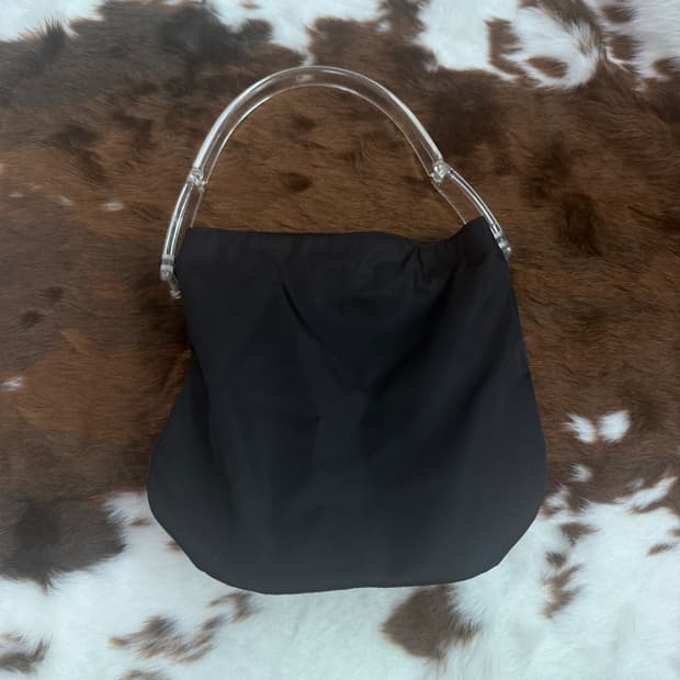 Prada clear handle bag
