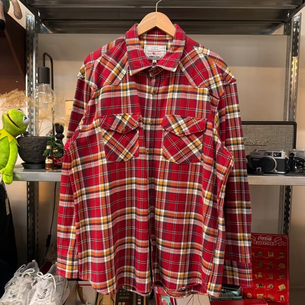 아비렉스 웨스턴 체크 셔츠 