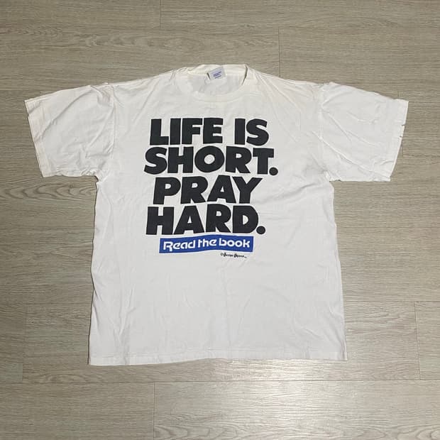 90s made in usa 싱글스티치 티셔츠 화이트