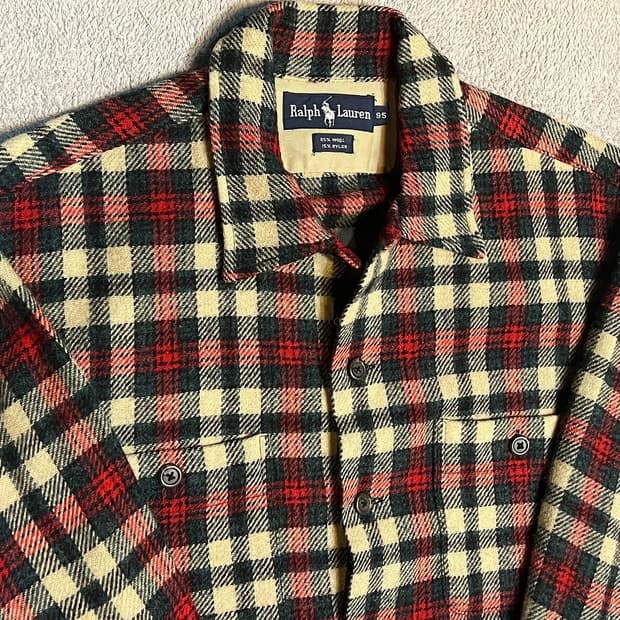 90년대 polo 폴로랄프로렌 울 셔츠자켓 셔켓 