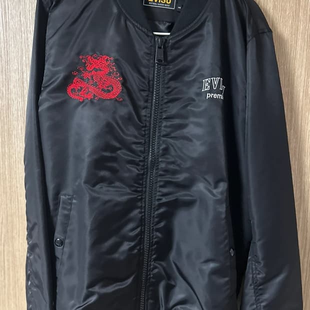 EVISU 에비스 블랙 봄버 자켓 105