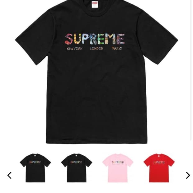 [L] 슈프림 18SS Rocks 티셔츠 블랙
