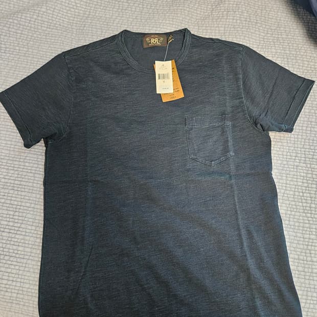 RRL 더블알엘 인디고 포켓 슬럽 티셔츠 m사이즈