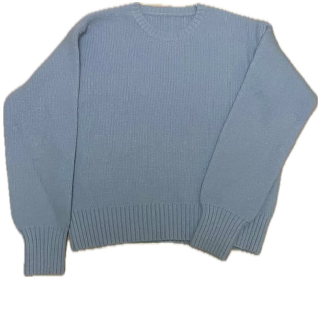 하늘색 소라색 니트 스웨터