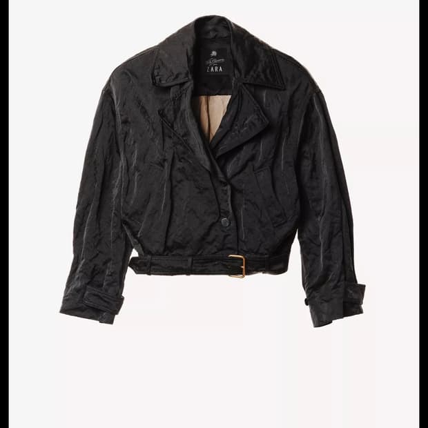 자라 윌리 차바리아 벨트 크롭 자켓