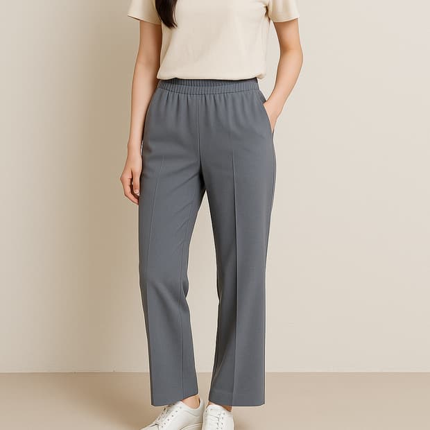 꼼빠니아 밴딩 와이드 슬랙스 그레이_55