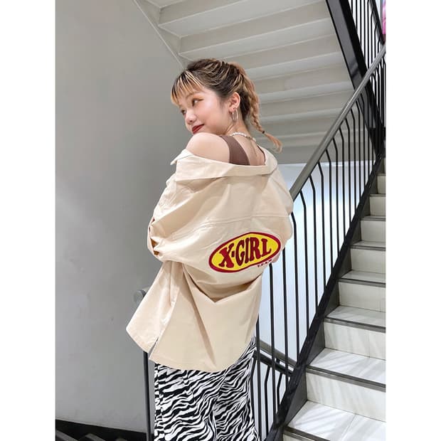 X-girl Chubby Oval Open Collar Shirt
