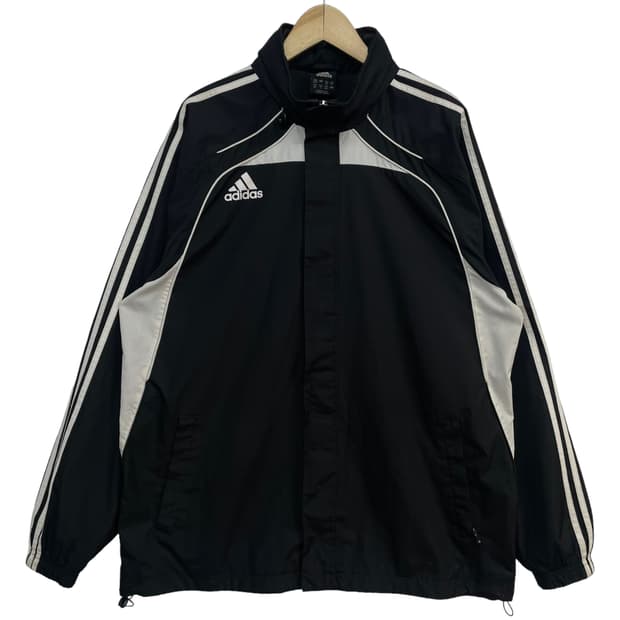 아디다스 올드스쿨 흰검 바람막이 자켓