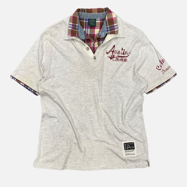 layered collar pk t-shirt