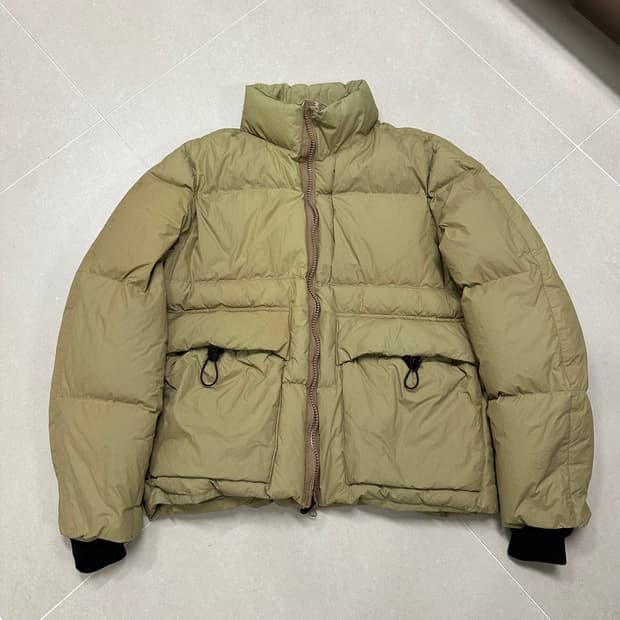 언어펙티드 구스다운 패딩 베이지 M