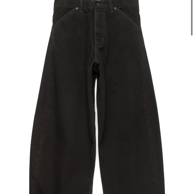 (2)해칭룸 와이드 커브진 블리치드 블랙